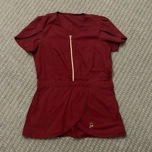 Red, Jaanuu Tulip Scrub Top